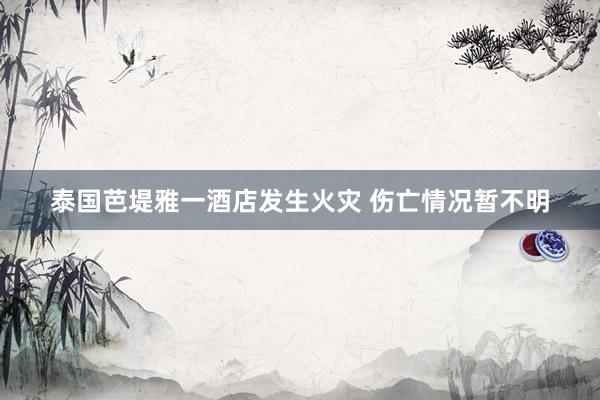 泰国芭堤雅一酒店发生火灾 伤亡情况暂不明