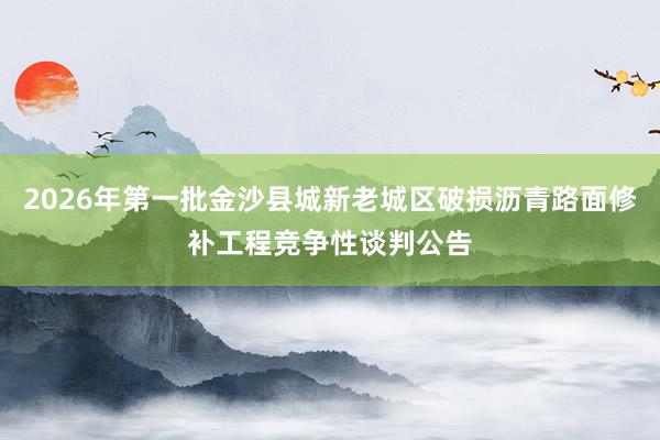 2026年第一批金沙县城新老城区破损沥青路面修补工程竞争性谈判公告
