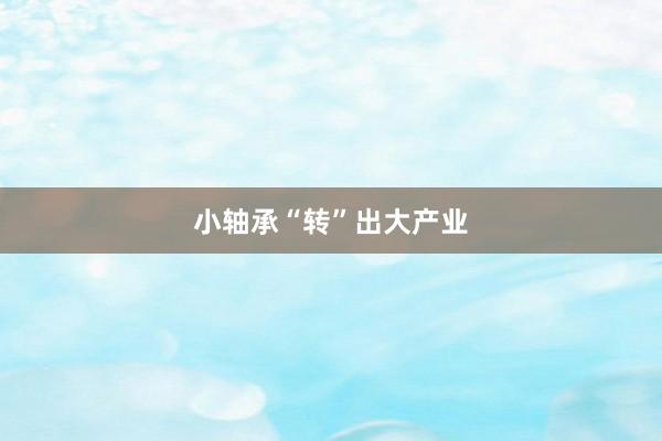 小轴承“转”出大产业