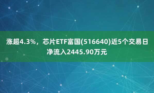 涨超4.3%，芯片ETF富国(516640)近5个交易日净流入2445.90万元