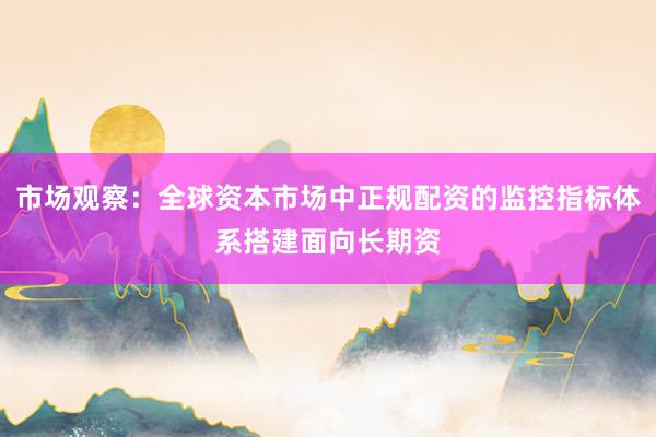 市场观察：全球资本市场中正规配资的监控指标体系搭建面向长期资