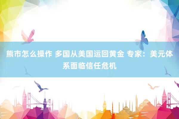 熊市怎么操作 多国从美国运回黄金 专家：美元体系面临信任危机