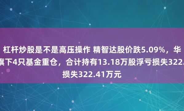 杠杆炒股是不是高压操作 精智达股价跌5.09%，华夏基金旗下4只基金重仓，合计持有13.18万股浮亏损失322.41万元