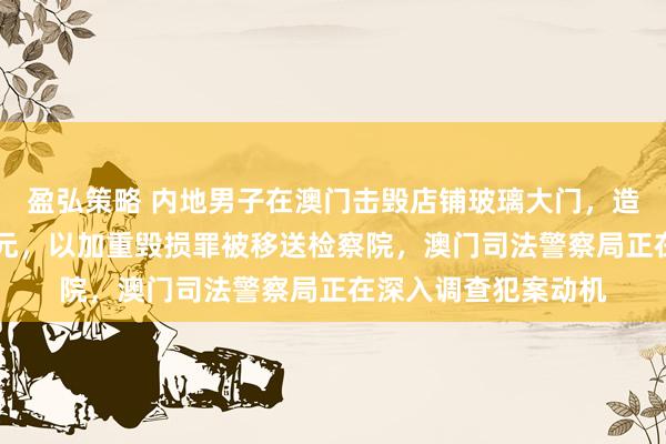 盈弘策略 内地男子在澳门击毁店铺玻璃大门，造成损失约30万澳门元，以加重毁损罪被移送检察院，澳门司法警察局正在深入调查犯案动机