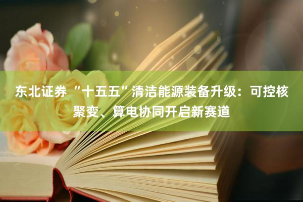 东北证券 “十五五”清洁能源装备升级：可控核聚变、算电协同开启新赛道
